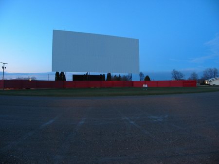 Capri Drive-In Theatre - Screen At Night - Photo From Water Winter Wonderland (newer photo)